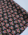 Tecido Cambraia de Algodão Floral Preto
