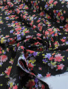 Tecido Cambraia de Algodão Floral Preto