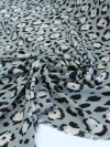 Tecido Crepe Bubble com Elastano Animal Print Tons de Cinza