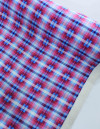 Tecido Tweed Italiano Xadrez Rosa e Azul