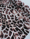 Tecido Viscose Italiana Macro Animal Print Tons de Marrom