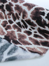 Tecido Viscose Italiana Macro Animal Print Tons de Marrom