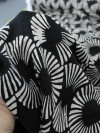 Tecido Viscose Italiano Arcos Bege e Preto