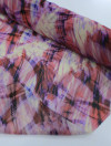 Tecido Crepe Chiffon Italiano com Lurex Abstrato Tons de Rosa