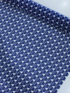 Tecido Crepe Chiffon Italiano Micro Triângulos Azul Marinho
