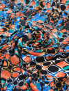 Tecido Crepe Chiffon Italiano Poá e Geométrico Abstrato Colorido