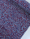 Tecido Tricoline Italiano Animal Print Azul e Vermelho