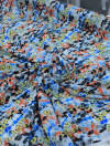 Tecido Viscose Italiano Flores em Aquarela Amarelo