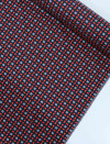 Tecido Tricoline Italiano Geométrico Vermelho, Azul e Preto
