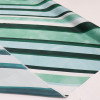 Tecido Crepe Silk Italiano Listras Diagonais Tons de Verde