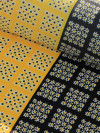 Tecido Crepe GGT Geométrico Amarelo e Preto