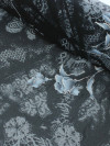 Tecido Crepe Chiffon Mix Animal Print Preto e Cinza