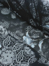 Tecido Crepe Chiffon Mix Animal Print Preto e Cinza