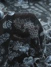 Tecido Crepe Chiffon Mix Animal Print Preto e Cinza