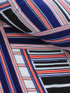 Tecido Crepe Bubble Listras Transversais Azul e Branco