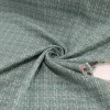 Tecido Tweed Xadrez Branco Verde Menta