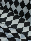 Tecido Crepe Chiffon Losangos Preto e Branco