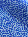 Tecido Crepe GGT Micro Floral Branco e Azul