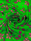 Tecido Crepe GGT Floral Tons de Rosa e Verde