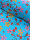 Tecido Crepe GGT Floral Tons Quentes e Azul