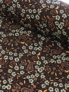 Tecido Viscose Texturixzada Preto e Tons Terrosos