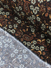 Tecido Viscose Texturixzada Preto e Tons Terrosos