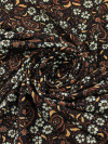 Tecido Viscose Texturixzada Preto e Tons Terrosos
