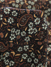 Tecido Viscose Texturixzada Preto e Tons Terrosos