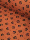 Tecido Viscose Porcelana Retro Preto e Terracota