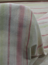 Tecido Linho Listras Aquarelas Vermelho Rosa Verde Bege