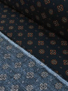 Tecido Viscose Porcelana Retro Terracota e Preto