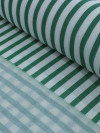 Tecido Linho Misto Listrado Verde e Branco