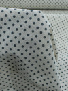Tecido Linho Misto Bolinhas Vintage Chumbo