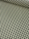 Tecido Linho Misto Bolinhas Vintage Preto e Bege