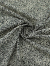 Tecido Linho Misto Micro Flores Preto e Bege
