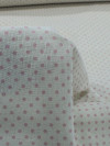 Tecido Linho Misto Bolinhas Vintage Rosa