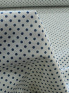 Tecido Linho Misto Bolinhas Vintage Azul 