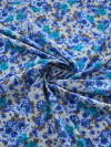 Tecido Cambraia de Algodão Floral Azul