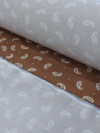 Tecido Viscose Premium Micro Cashmere Terracota e Bege Claro