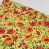 Tecido Viscose Floral Tons Quentes e Amarelo