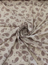Tecido Viscose Premium Cashmere Vintage Bege e Marrom