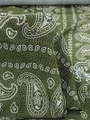 Tecido Viscose Premium Bandana Cashmere Verde e Branco
