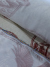 Tecido Viscose Premium Toile de Jouy Tropical Vinho e Creme