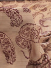 Tecido Viscose Premium Cashmere Trabalhada Marrom Claro e Vinho