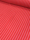 Tecido Viscose Listrado Vermelho e Branco