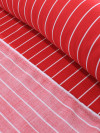 Tecido Viscose Listrado Vermelho e Branco