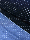 Tecido Viscose Micro Poá Azul Marinho e Branco