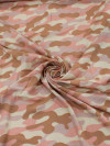 Tecido Viscose Camuflado Rosa, Rosê e Nude