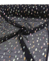 Tecido Crepe Chiffon Foil Colorido e Preto (COM DETALHES)