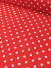 Tecido Viscose Poá Vermelho e Branco